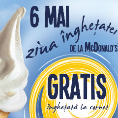 (P) Pe data de 6 mai sarbatorim  Ziua Inghetatei de la McDonald's