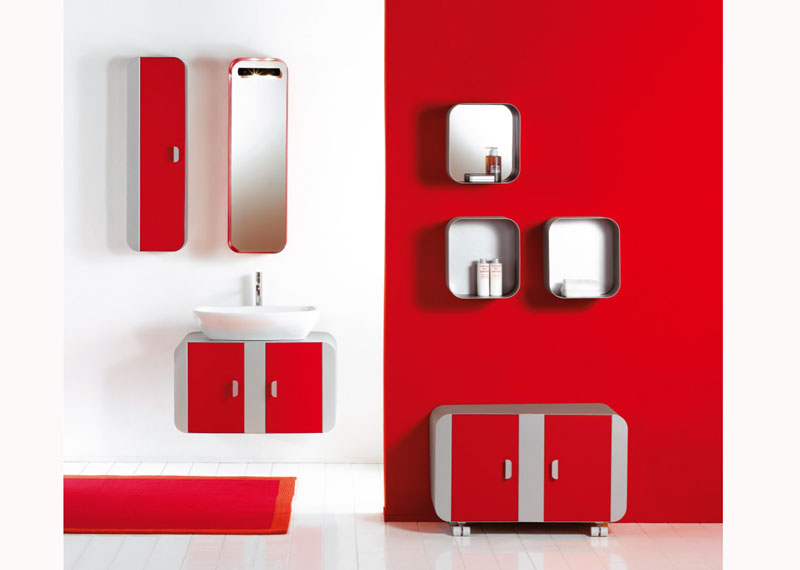 Mobilier baie SILVER ROSSO