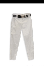 Pantalon alb si curea din elastan marca Ziggo. Asigura o tinuta comoda,