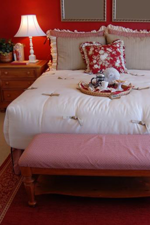 Dormitor cu decor pasional