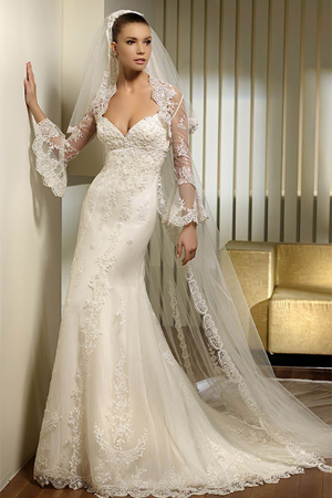 Rochie de mireasa stil sirena din dantela