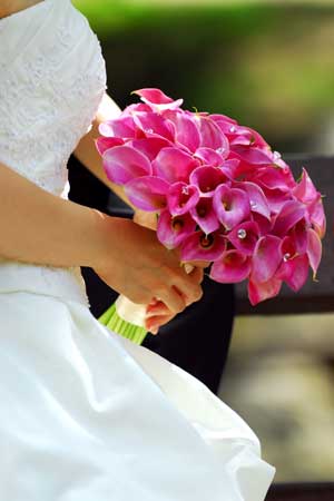 Buchet de mireasa din cale roz