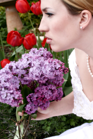 Buchet de mireasa din flori de liliac