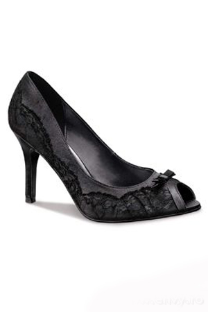 Pantofi de ocazie cu model din dantela