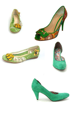 Shopping: 25 de modele de pantofi pentru vara 2008 - Pantofi papucei.ro - I Do verzi din piele, cu toc comod si un design - Slide 1 din 12