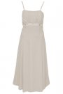 Rochie eleganta captusita cu bretele si aplicatie cu broderie si