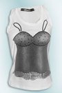 Tricou cu strasuri si corset imprimat, Only
Pret: 79 lei