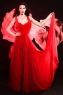 Rochie rosie pentru nunta sau alte ocazii speciale disponibila in