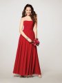 Rochie rosie pentru nunta sau ocazii speciale disponibila in magazinele