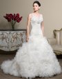 Rochie de mireasa cu un model sofisticat, disponibila pe site-ul