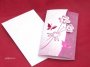 Invitatie de nunta confectionata din carton simlu destinat textului