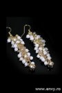 Cercei cu cristale Swarovski Perle Bead Gold. Produsul este disponibil