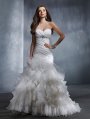 Rochie de mireasa din organza, broderie cu aplicatii de cristale,