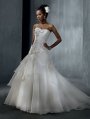 Rochie de mireasa din tull soft, satin cu aplicatii de cristale,