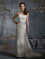 Rochie de mireasa din tafta, tull, broderie cu accente metalice cu