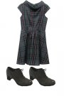 Scolaresc
Rochie in carouri de la Tina R, 119 lei.
Pantofi de la