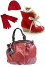 Lady in red
Set: caciula si manusi de la Olsen, 108 lei.
Botine