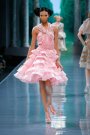 Rochie roz Dior Haute Couture brodata, din matase.