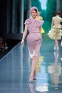Rochie Dior Haute Couture lila, din lana si matase.