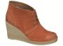 12. Botine cu sireturi, de culoarea 
oranj, cu toc ortopedic deschis