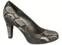 16. Pumps eleganti cu aspect de 
piele de reptila pe culorile 
alb-negru,