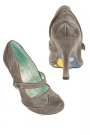 Pantofi din piele mata cu efect brumat Irregular Choice de la Yokko.