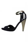 Sandale velur cu toc Smiling Shoes, 290 lei.