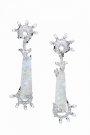 Cercei Dragon des neiges de la Dior din aur alb, diamante si opal