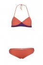 Costum de baie mov cu portocaliu de la Mango