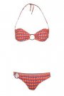 Costum de baie carouri de la Mango