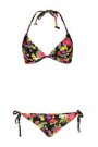 Costum de baie negru cu model floral multicolor de la Debenhams,