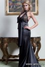 Rochie de seara Black Lady cu fundita de la Bien Savvy