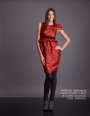 Rochie Agnes Toma din shantung de matase naturala cu insert din catifea