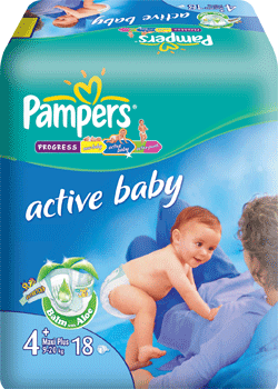 Somn de ingeras
PAMPERS Active Baby cu cele mai elastice benzi laterale