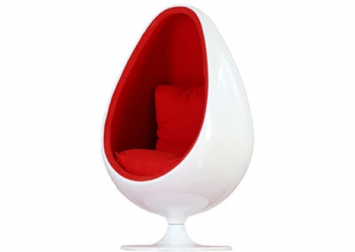 Armchair eye ball fibre white 