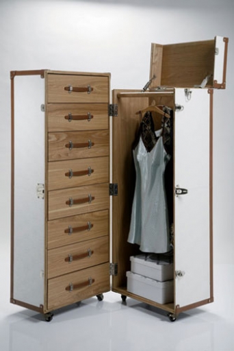 Dulap Shipping Trunk White Cosmopolitan 