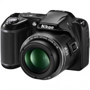 Aparat foto compact Nikon COOLPIX L810 (Negru), 16.1 MP, zoom optic 26x, ecran 3inch, 3D, HD 720p + CADOU: card memorie SD 8GB + geanta + incarcator + 4 acumulatori