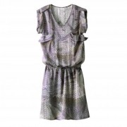 Rochie din satin cu imprimeu pentru femei 1060