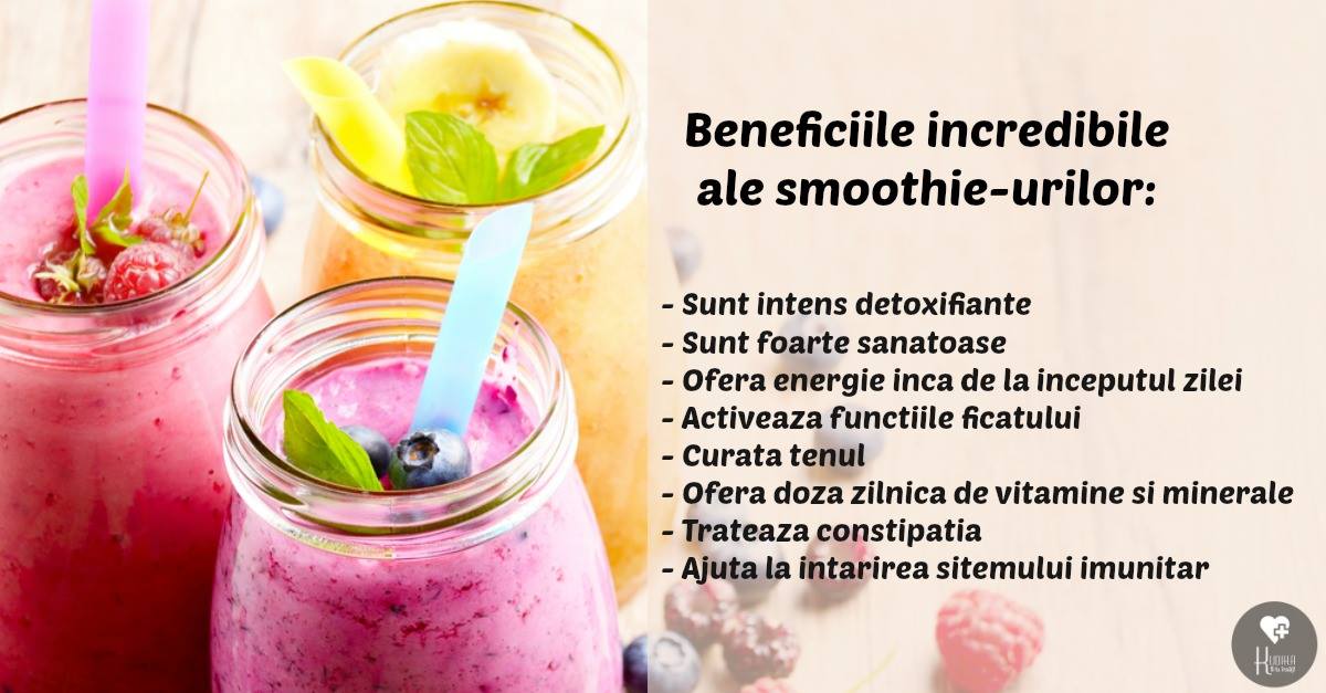 5 smoothie-uri pentru detoxifierea organismului